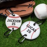 Personalizzato Baseball Softball Pallacanestro Calcio Borsa Tag Gancio con nome Zaino Bagaglio Borsa da viaggio Accessorio Regalo per gli amanti dello sport
