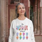 Personalized Multicolor This NANA Belongs to T-Shirt Sweatshirt Hoodie with Easter Eggs and Names Easter Gift for Grandma