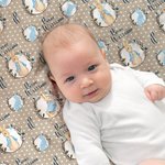 Personalisierte Peter Rabbit Bunny Polka Dot Decke mit Initialen und Namen Ostern Geburtstag Geschenk für Kinder