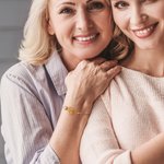 Personalised Birth Flower Bracelet with Birthstone Birthday Mother's Day Gift for Women