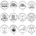 Personalisierter Name Prägestempel mit AUS DER BIBLIOTHEK VON EX LIBRIS Buchpräger Weihnachten Geburtstag Geschenk für Buchliebhaber Buchclub