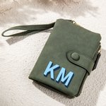 Portefeuille plié en cuir avec porte-cartes Cadeau d'anniversaire de mariage pour elle