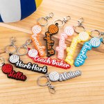 Porte-clés Personnalisé avec Nom Accessoire de Sport en 3D Volley-ball Multicolore Cadeau pour Entraîneur Joueur
