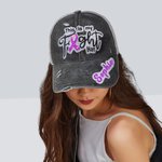 Henkilökohtainen Tämä on minun Fight Hat Glitter nimi Baseball Cap nauha rintasyöpä inspiroiva lahja hänelle