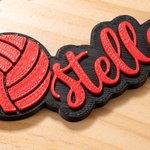 Porte-clés Personnalisé avec Nom Accessoire de Sport en 3D Volley-ball Multicolore Cadeau pour Entraîneur Joueur