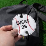 Personalizzato Baseball Softball Pallacanestro Calcio Borsa Tag Gancio con nome Zaino Bagaglio Borsa da viaggio Accessorio Regalo per gli amanti dello sport
