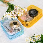 Personalizado Nacimiento Flor Claro Bolsa de Maquillaje con Cremallera y Nombre a Prueba de Agua Viaje Cosméticos Accesorio Cumpleaños Novia Fiesta Re
