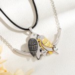 Henkilökohtainen Bird on Branch riipus kaulakoru kaiverrettu Initial Charms Lovebirds pari korut asetettu 2 vuosipäivä joululahja rakastetulleen