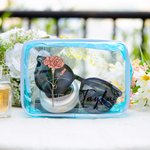 Personalizado Nacimiento Flor Claro Bolsa de Maquillaje con Cremallera y Nombre a Prueba de Agua Viaje Cosméticos Accesorio Cumpleaños Novia Fiesta Re