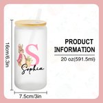 Personalisierte niedliche Osterhase 20oz mattiert kann Glas mit Initialen und Namen Frohe Ostern Geschenk für Freunde Familie