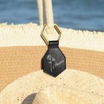 Personalized Birth Flower Strong Magnetic Leather Name Hat Clip with Gold Buckle Travel Accessory Gift for Women