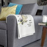 Personalized Classic Winnie The Pooh Baby Monthly Milestone Growth Tracker Soft Blanket Photo Prop Baby Shower Gift for Newborn