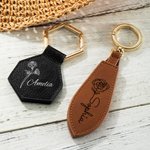 Personalized Birth Flower Strong Magnetic Leather Name Hat Clip with Gold Buckle Travel Accessory Gift for Women