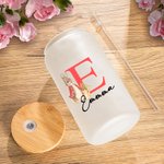 Personalisierte niedliche Osterhase 20oz mattiert kann Glas mit Initialen und Namen Frohe Ostern Geschenk für Freunde Familie