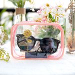 Personalizado Nacimiento Flor Claro Bolsa de Maquillaje con Cremallera y Nombre a Prueba de Agua Viaje Cosméticos Accesorio Cumpleaños Novia Fiesta Re