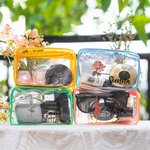 Personalizado Nacimiento Flor Claro Bolsa de Maquillaje con Cremallera y Nombre a Prueba de Agua Viaje Cosméticos Accesorio Cumpleaños Novia Fiesta Re