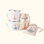 Mug Émaillé Personnalisé avec Nom Tasse à Motif de Lapin Pierre ou Flopsaut Cadeau Anniversaire Pâques pour Enfant Ami