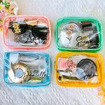 Personalizado Nacimiento Flor Claro Bolsa de Maquillaje con Cremallera y Nombre a Prueba de Agua Viaje Cosméticos Accesorio Cumpleaños Novia Fiesta Re