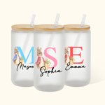 Personalisierte niedliche Osterhase 20oz mattiert kann Glas mit Initialen und Namen Frohe Ostern Geschenk für Freunde Familie