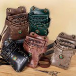 Personalised Multi-Compartment Leather Hairdressing Scissors Waist Bag with Name and Belt Gift for Hairstylist Barber