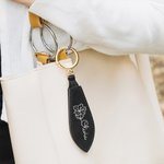 Personalized Birth Flower Strong Magnetic Leather Name Hat Clip with Gold Buckle Travel Accessory Gift for Women