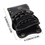 Personalised Multi-Compartment Leather Hairdressing Scissors Waist Bag with Name and Belt Gift for Hairstylist Barber