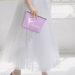 Gepersonaliseerd ballerina silhouet make-up tasje met naam Moederdag Verjaardag Verjaardagscadeau voor haar