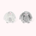 Peluche Lapin en Coton Jouet Personnalisé avec Texte Cadeau Anniversaire Fête pour Enfant
