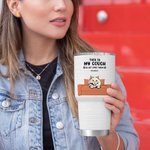 Personalizzato This is Our Couch Go Sit Over There 30oz Tumbler Birthday Gift for Cat Dog Lover Owner (Regalo di compleanno per un amante dei cani)