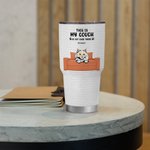 Personalizzato This is Our Couch Go Sit Over There 30oz Tumbler Birthday Gift for Cat Dog Lover Owner (Regalo di compleanno per un amante dei cani)