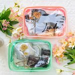 Personalizado Nacimiento Flor Claro Bolsa de Maquillaje con Cremallera y Nombre a Prueba de Agua Viaje Cosméticos Accesorio Cumpleaños Novia Fiesta Re