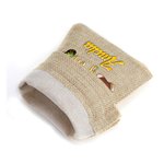 Personalised The Hunt Is On Burlap Drawstring Sweets Bag with Bunny Pattern and Name Easter Gift for Kids