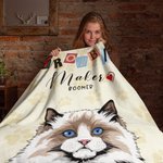 Personalised Dog Cat Trouble Makers Soft Blanket with Name Birthday Gift for Pet Lovers Owner