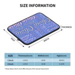 Personalized Colorful Word Cloud Laptop Bag with Name Birthday Gift for Women Men