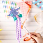 Personalisierte schöne handgemachte Glitter Meerjungfrau Krone Abzeichen Wand mit Alter Geburtstag Geschenk für Mädchen