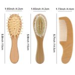 Set personalizado de cepillo y peine de madera para bebé con pinza para chupete y manta Regalo de Baby Shower para recién nacido