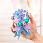 Personalisierte schöne handgemachte Glitter Meerjungfrau Krone Abzeichen Wand mit Alter Geburtstag Geschenk für Mädchen