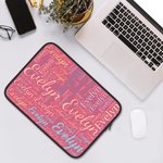 Personalized Colorful Word Cloud Laptop Bag with Name Birthday Gift for Women Men
