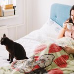 Couverture Personnalisée avec Nom et Motif Chien Chat Coeur Cadeau Anniversaire pour Ceux Qui Aiment les Animaux