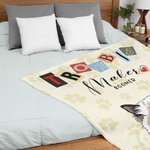 Personalised Dog Cat Trouble Makers Soft Blanket with Name Birthday Gift for Pet Lovers Owner