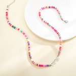 Personalised Colourful Bead Hebrew Name Necklace Birthday Gift for Her