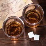 Personalisiertes 295 ml Whiskyglas im Ringinschrift-Design auf Schwarze Sprache mit Eingraviertem Namen Oktoberfest Geschenk für Tolkiens Fans