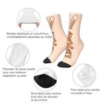 Chaussettes à Motif d'Oreille Lapin Persionnalisées avec Nom Cadeau Anniversaire Pâques pour Enfant