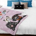 Personalised Dog Cat Trouble Makers Soft Blanket with Name Birthday Gift for Pet Lovers Owner