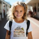 Personalisierte Meilenstein der 100 Tage der Schule DIY-Ideen T-Shirt 100% Baumwolle erinnern zurück zu Schule Geschenk für Kinder
