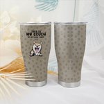 Personalised This Is Our Couch Go Sit Over There 30oz Curved Tumbler Gift for Pet Lover