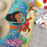 Personalized Marine Diving Kid Soft Beach Towel with Name Birthday Gift for Girl and Boy