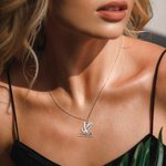 Personalizada Libro Dragón collar con nombre Cumpleaños Aniversario Regalo para el lector amante de los libros