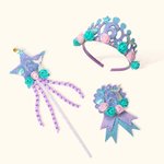 Personalisierte schöne handgemachte Glitter Meerjungfrau Krone Abzeichen Wand mit Alter Geburtstag Geschenk für Mädchen