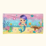 Personalized Mermaid Ocean Quick Dry Soft Beach Towel with Name Beach Summer Party Accessory Gift for Girl